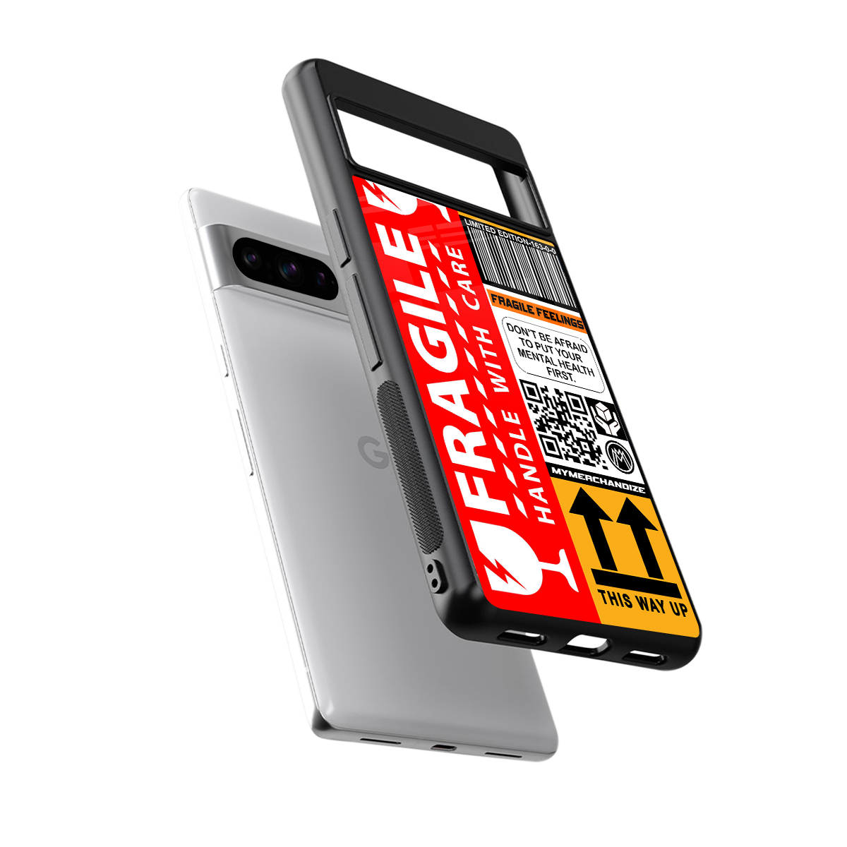 fragile feelings back phone cover | glass case for google pixel 8 pro