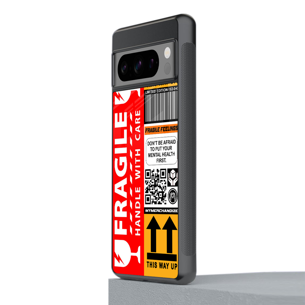 fragile feelings back phone cover | glass case for google pixel 8 pro