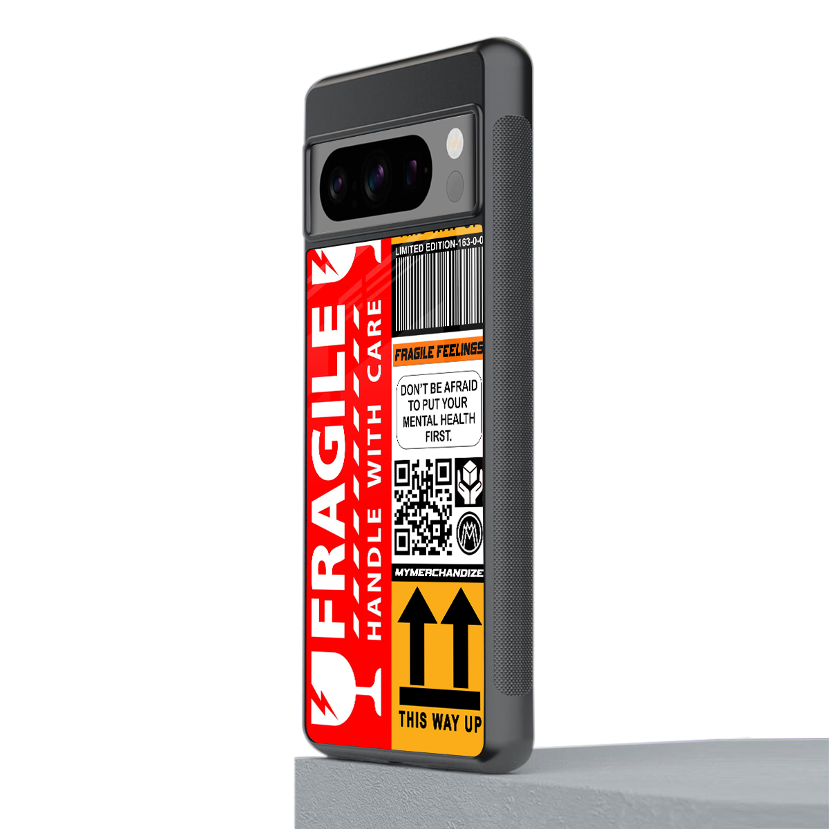 fragile feelings back phone cover | glass case for google pixel 8 pro