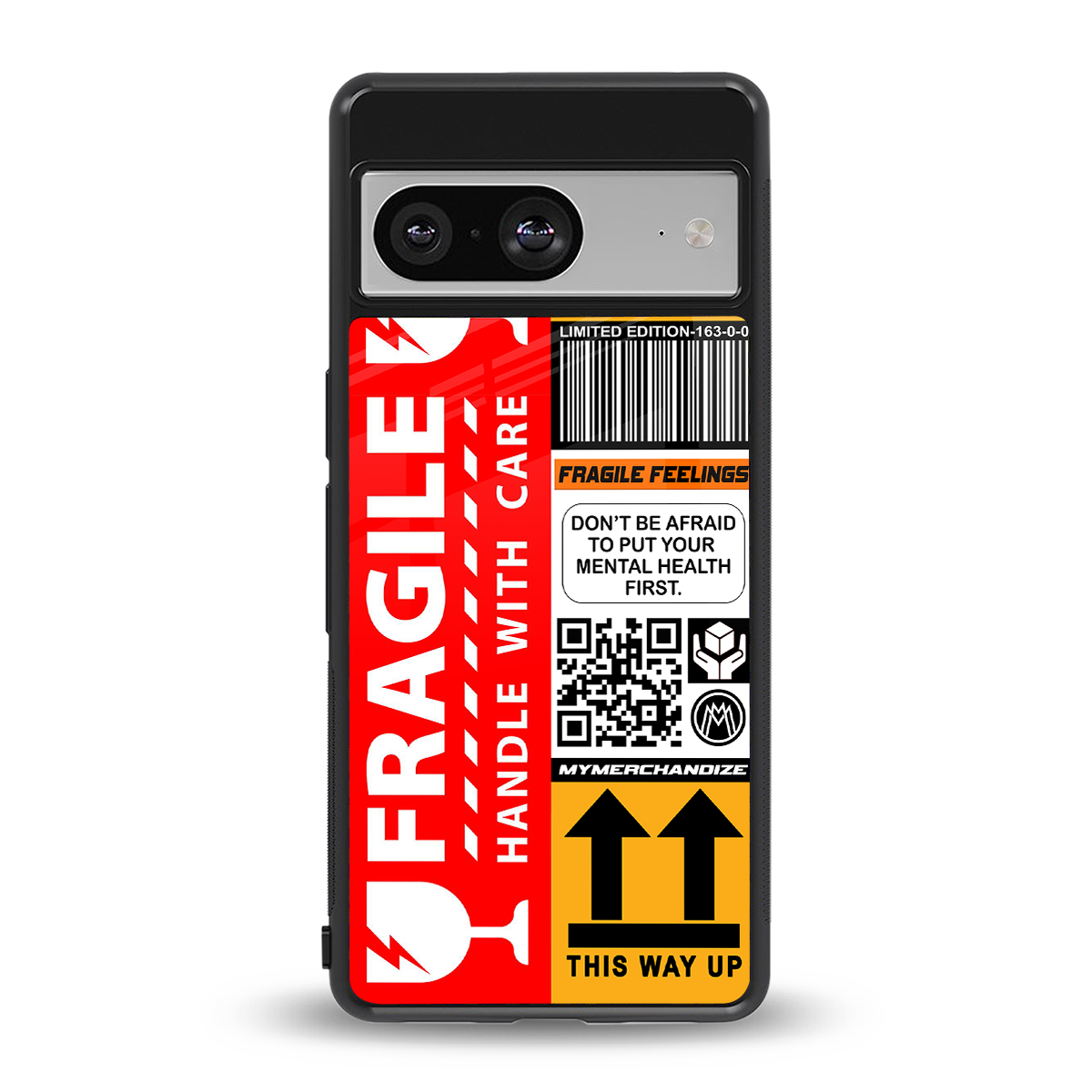 fragile feelings back phone cover | glass case for Google Pixel 8