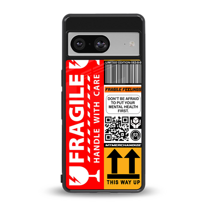 fragile feelings back phone cover | glass case for Google Pixel 8