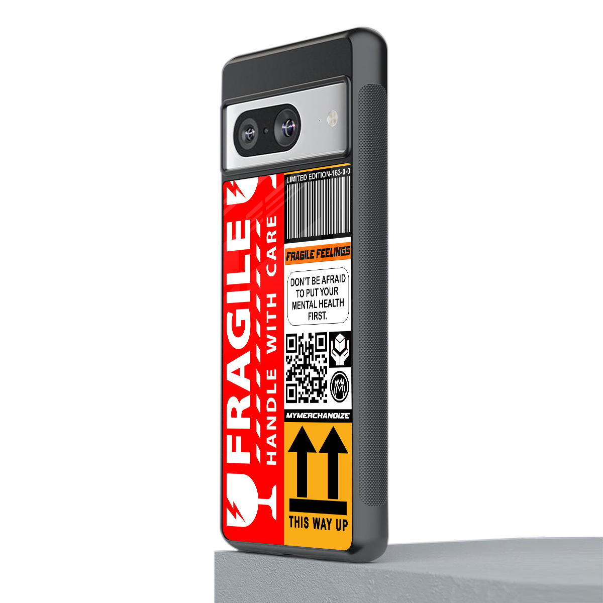 fragile feelings back phone cover | glass case for Google Pixel 8