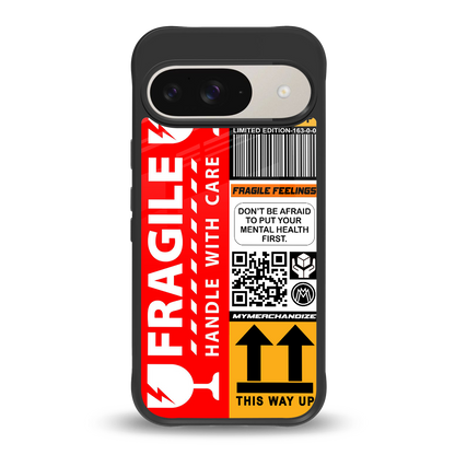 fragile feelings back phone cover | glass case for google pixel 9