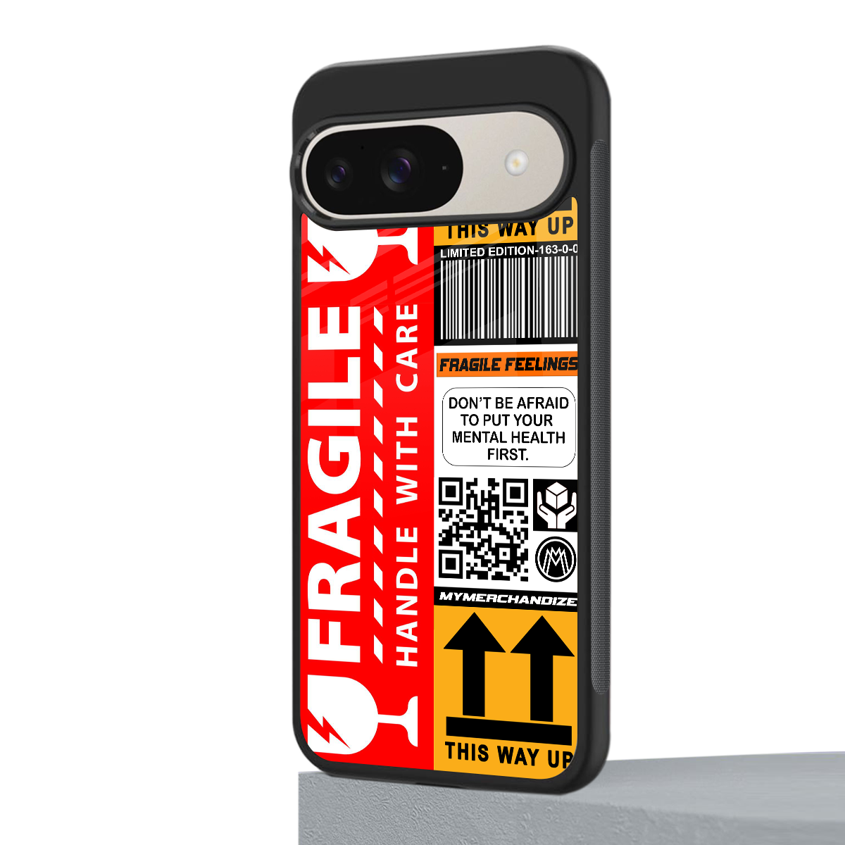 fragile feelings back phone cover | glass case for google pixel 9