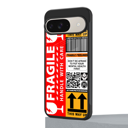 fragile feelings back phone cover | glass case for google pixel 9