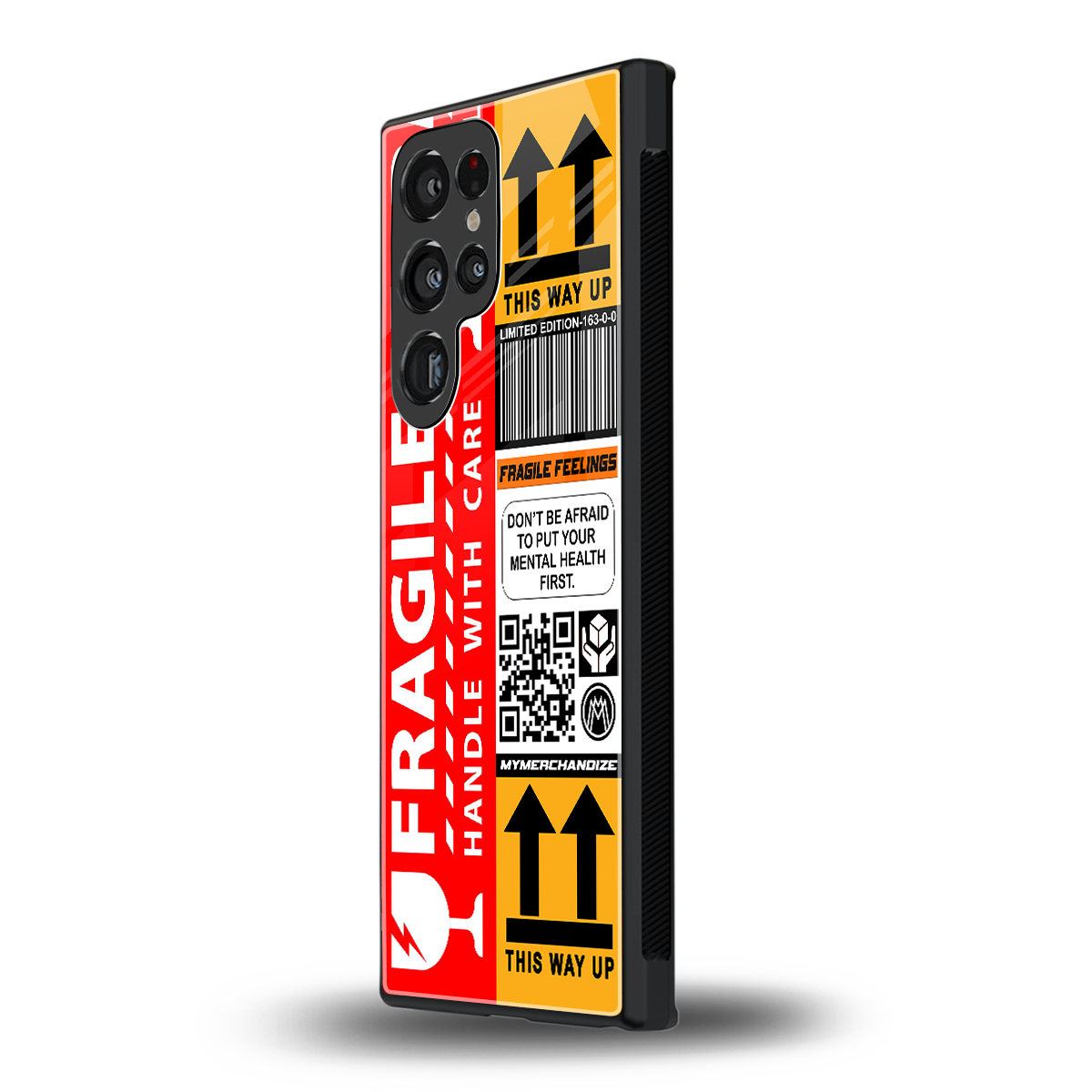 fragile feelings back phone cover | glass case for samsung galaxy s23 ultra