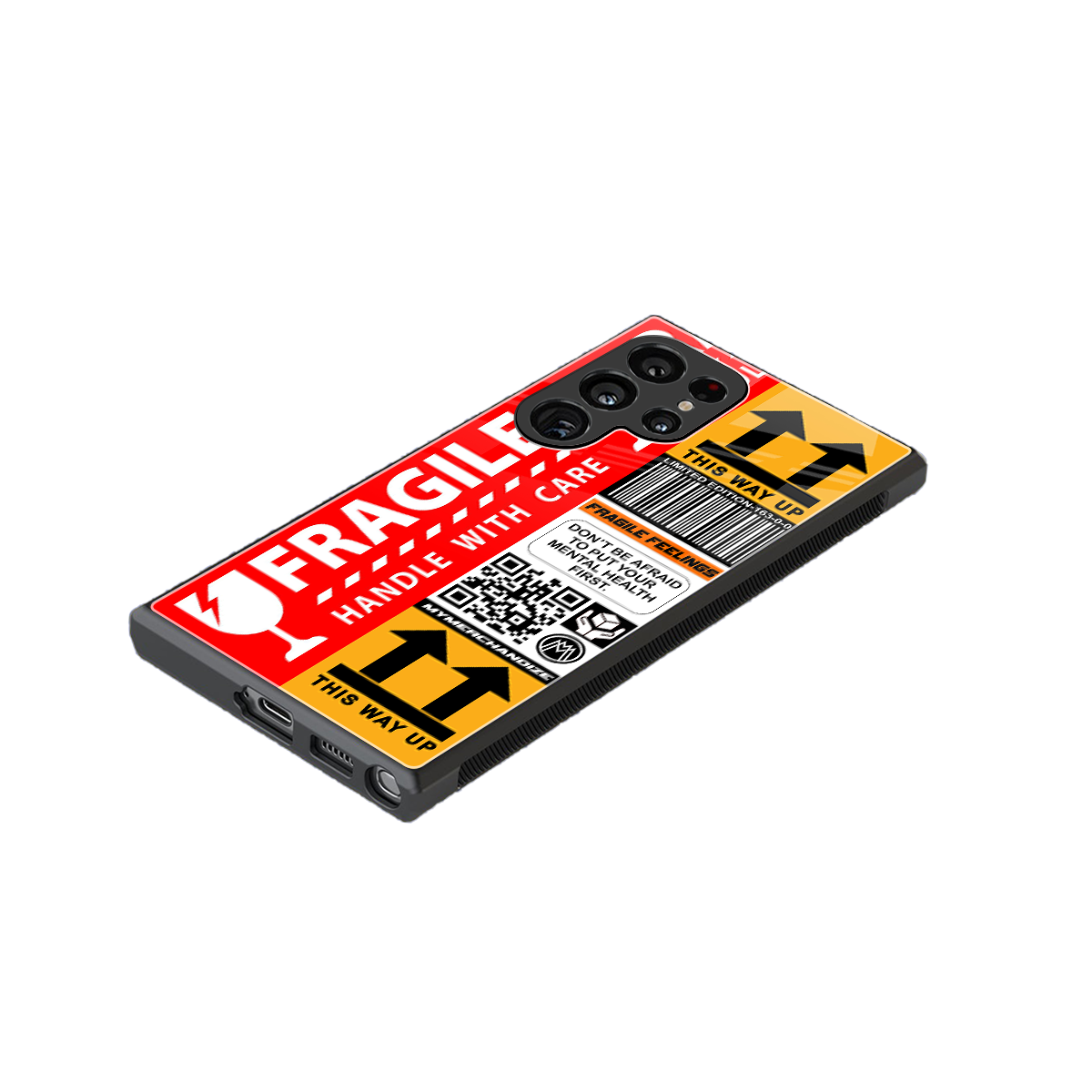 fragile feelings back phone cover | glass case for samsung galaxy s23 ultra