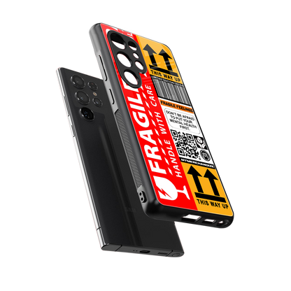 fragile feelings back phone cover | glass case for samsung galaxy s25 ultra