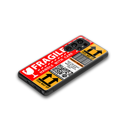 fragile feelings back phone cover | glass case for samsung galaxy s25 ultra