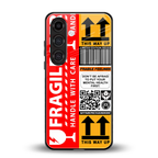 fragile feelings back phone cover | glass case for samsung galaxy s24 fe