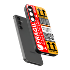 fragile feelings back phone cover | glass case for samsung galaxy s25