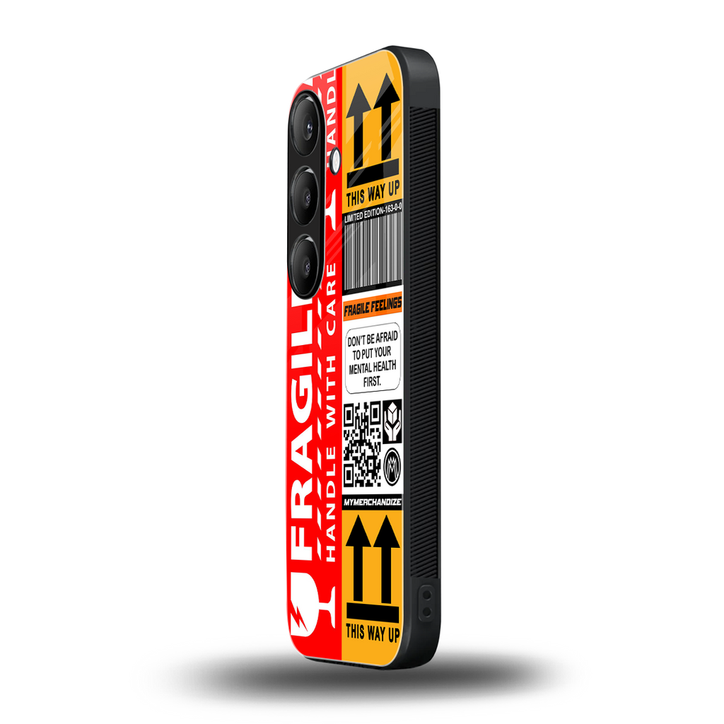 fragile feelings back phone cover | glass case for samsung galaxy s24