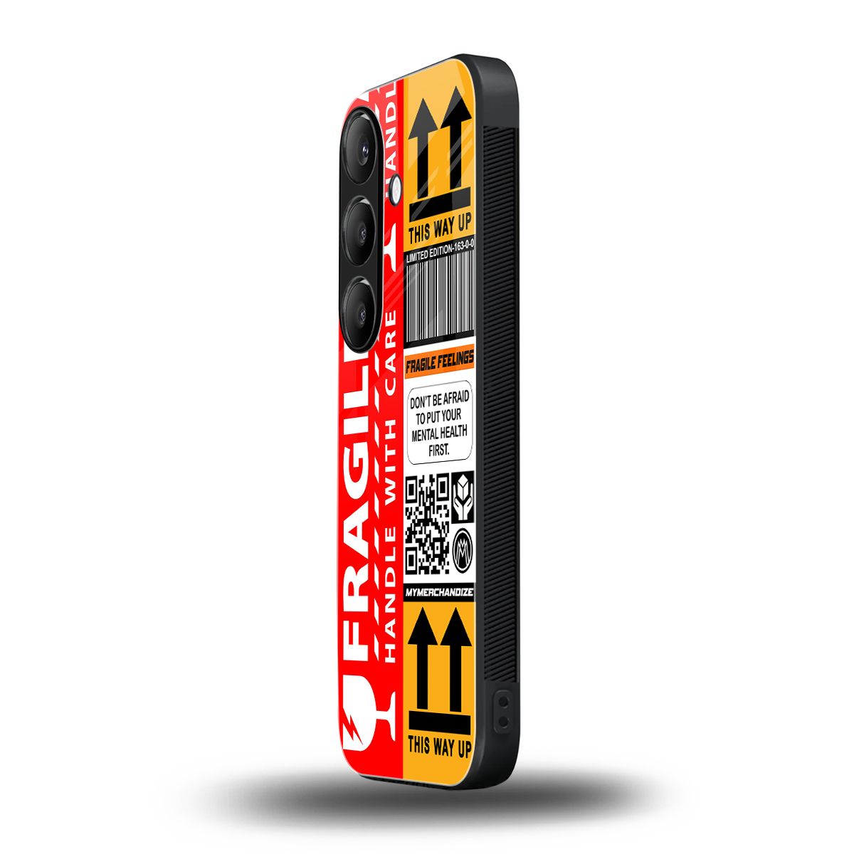 fragile feelings back phone cover | glass case for samsung galaxy s24 fe