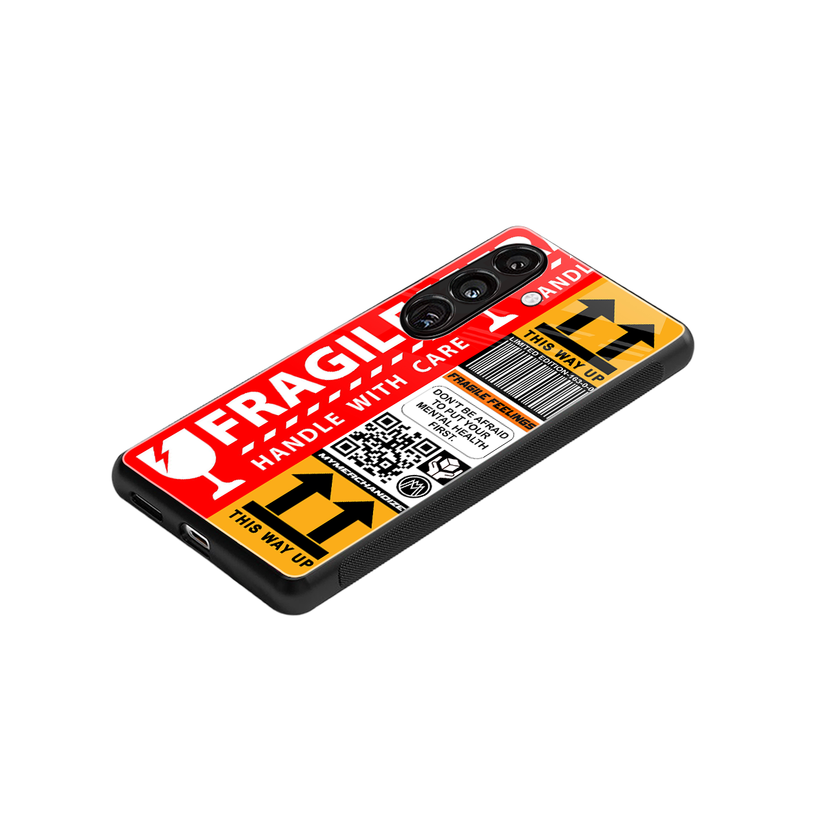 fragile feelings back phone cover | glass case for samsung galaxy s23 fe