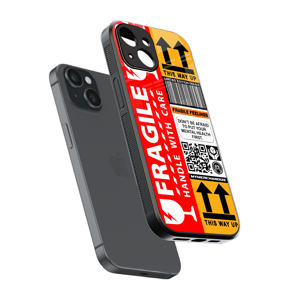 fragile feelings back phone cover | glass case for iphone 14