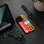 fragile feelings back phone cover | glass case for iphone 15 plus