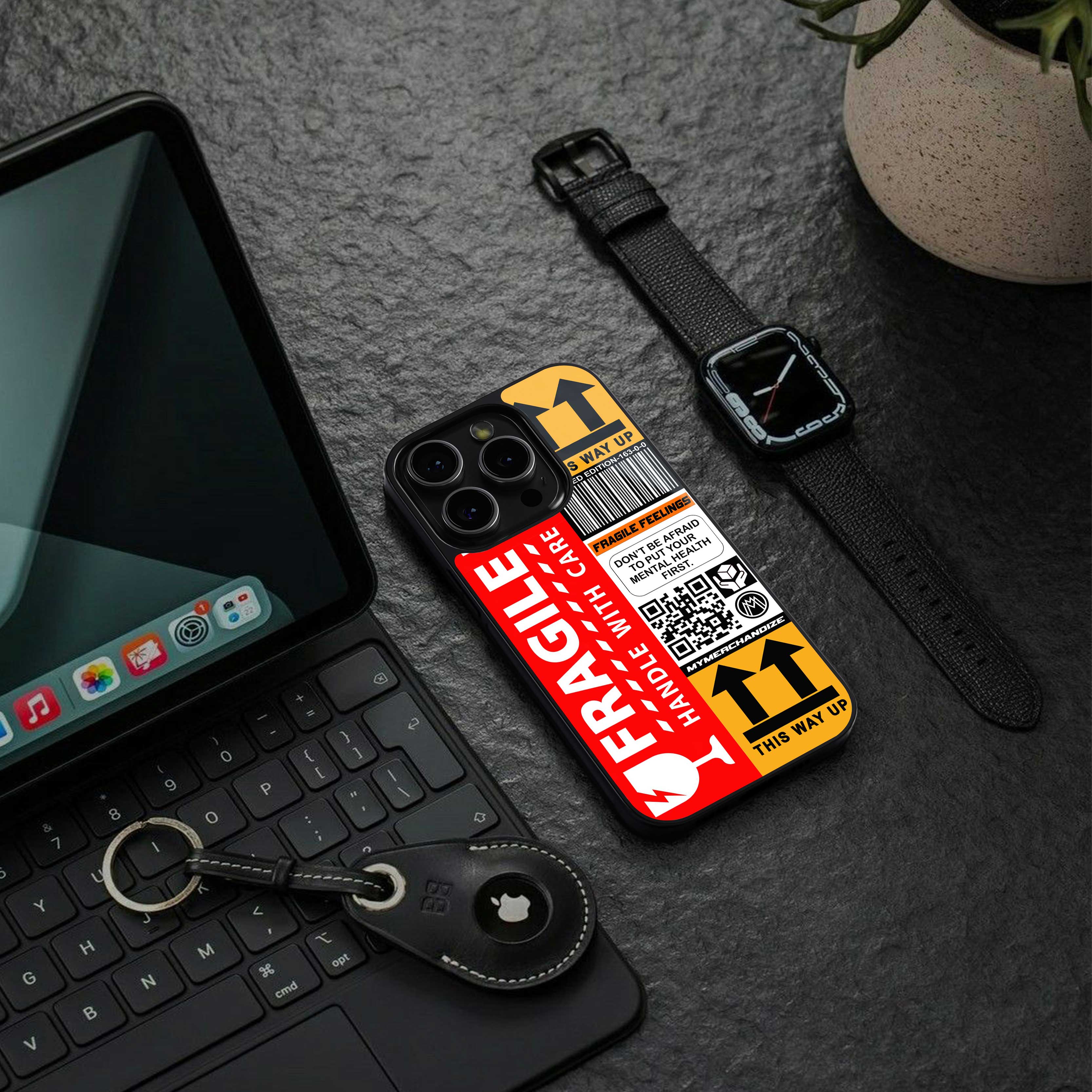 fragile feelings back phone cover | glass case for samsung galaxy s24 plus