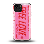 free love back phone cover | glass case for iphone 13 mini