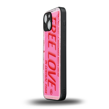 free love back phone cover | glass case for iphone 13 mini