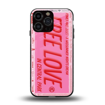 free love back phone cover | glass case for iphone 13 pro max
