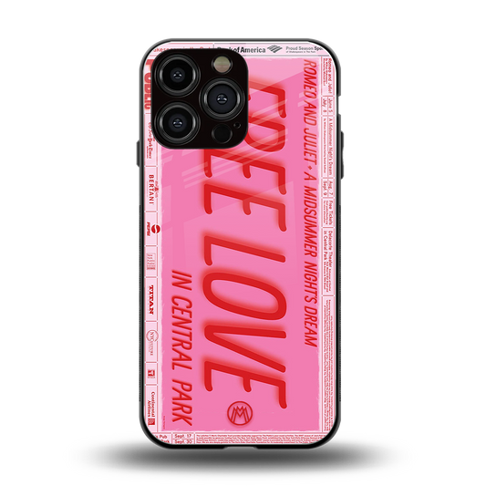 free love back phone cover | glass case for iphone 13 pro max