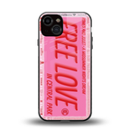 free love back phone cover | glass case for iphone 13