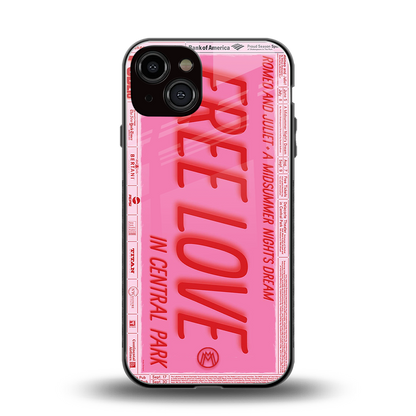 free love back phone cover | glass case for iphone 13