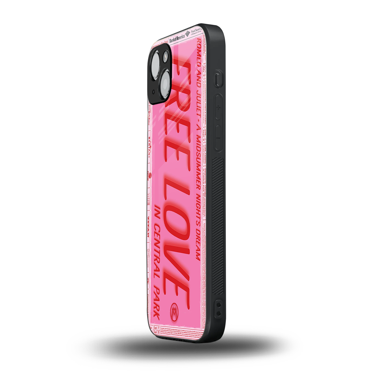 free love back phone cover | glass case for iphone 14 plus