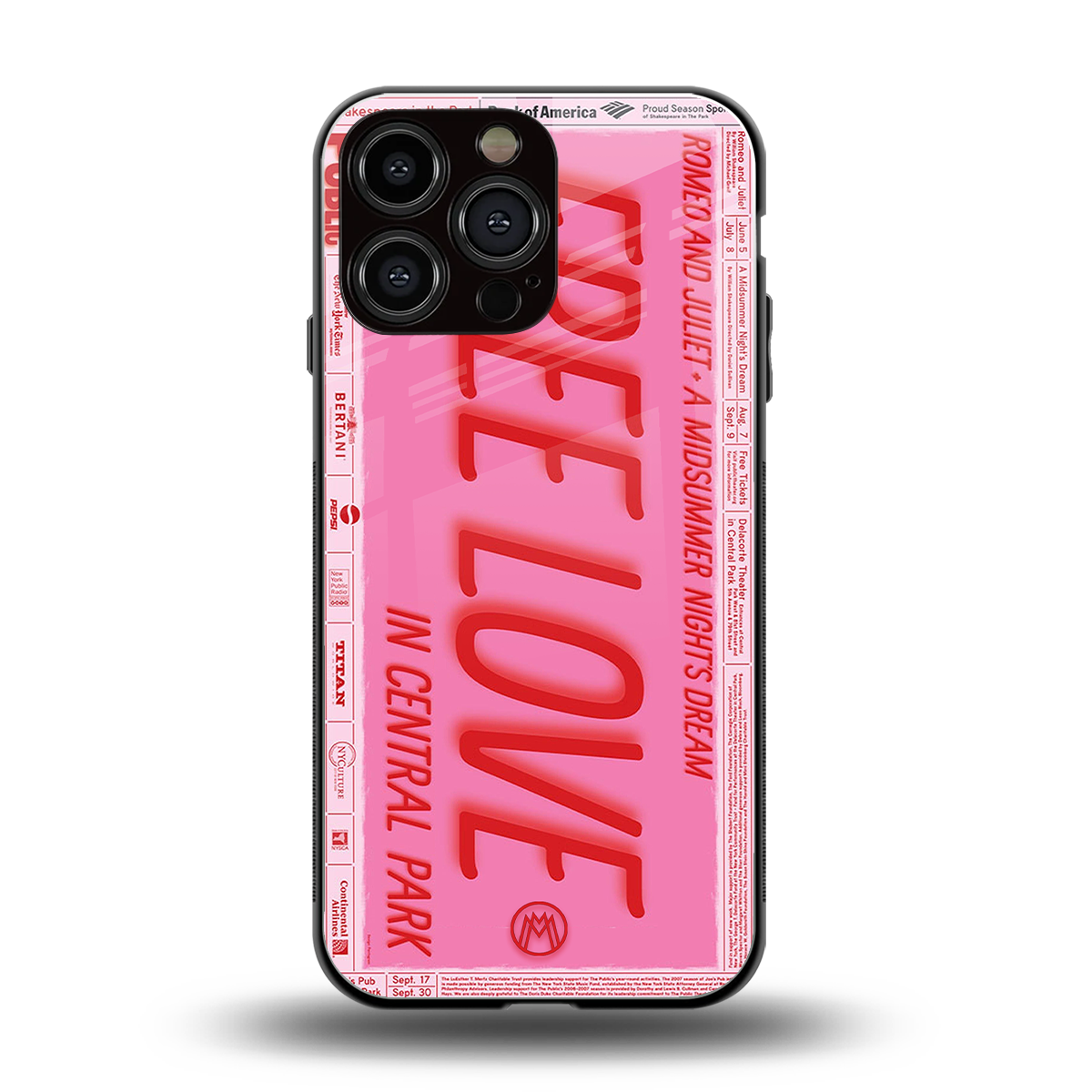 free love back phone cover | glass case for iphone 15 pro max