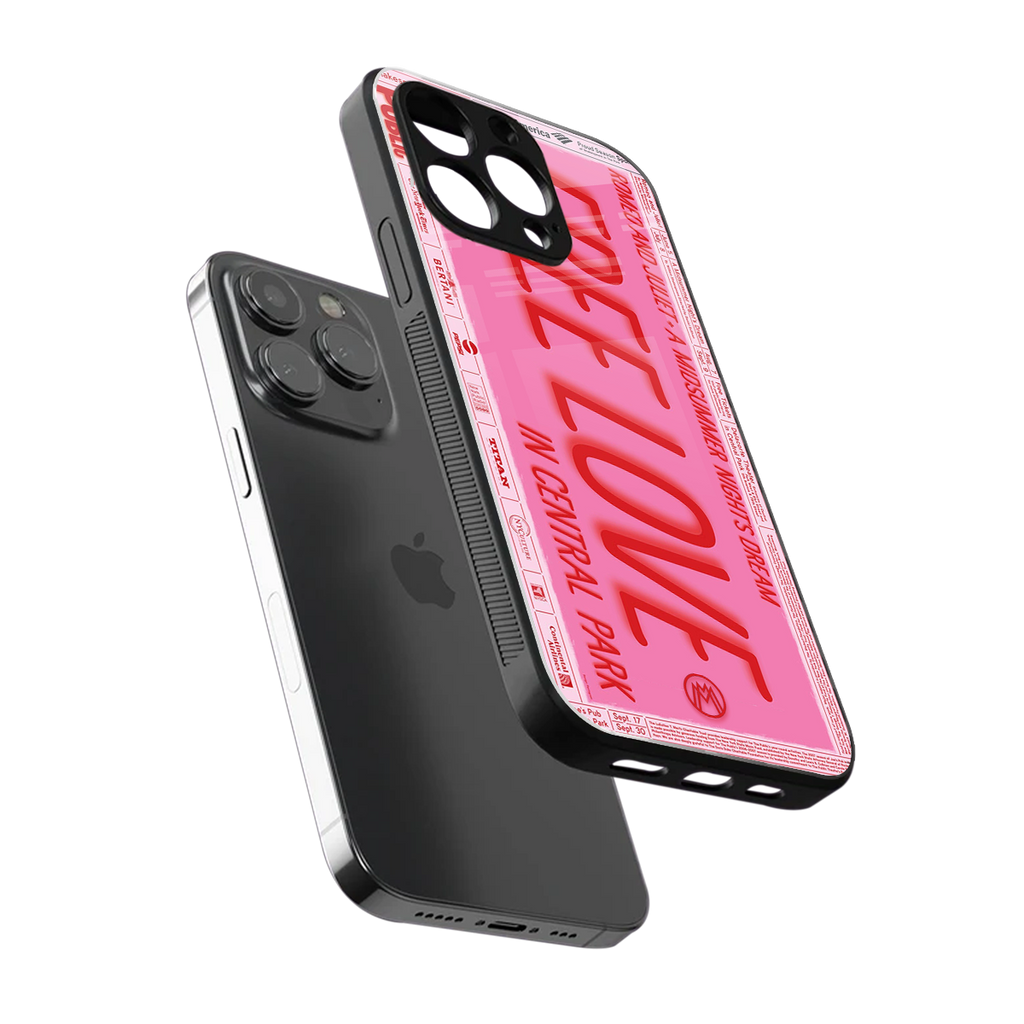 free love back phone cover | glass case for iphone 15 pro max