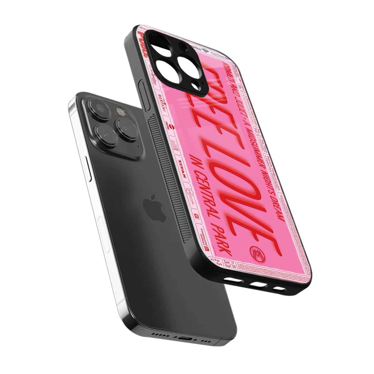free love back phone cover | glass case for iphone 15 pro max