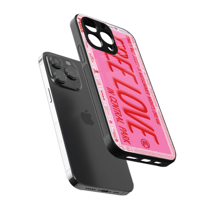 free love back phone cover | glass case for iphone 14 pro max