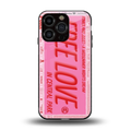 free love back phone cover | glass case for iphone 15 pro