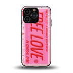 free love back phone cover | glass case for iphone 15 pro