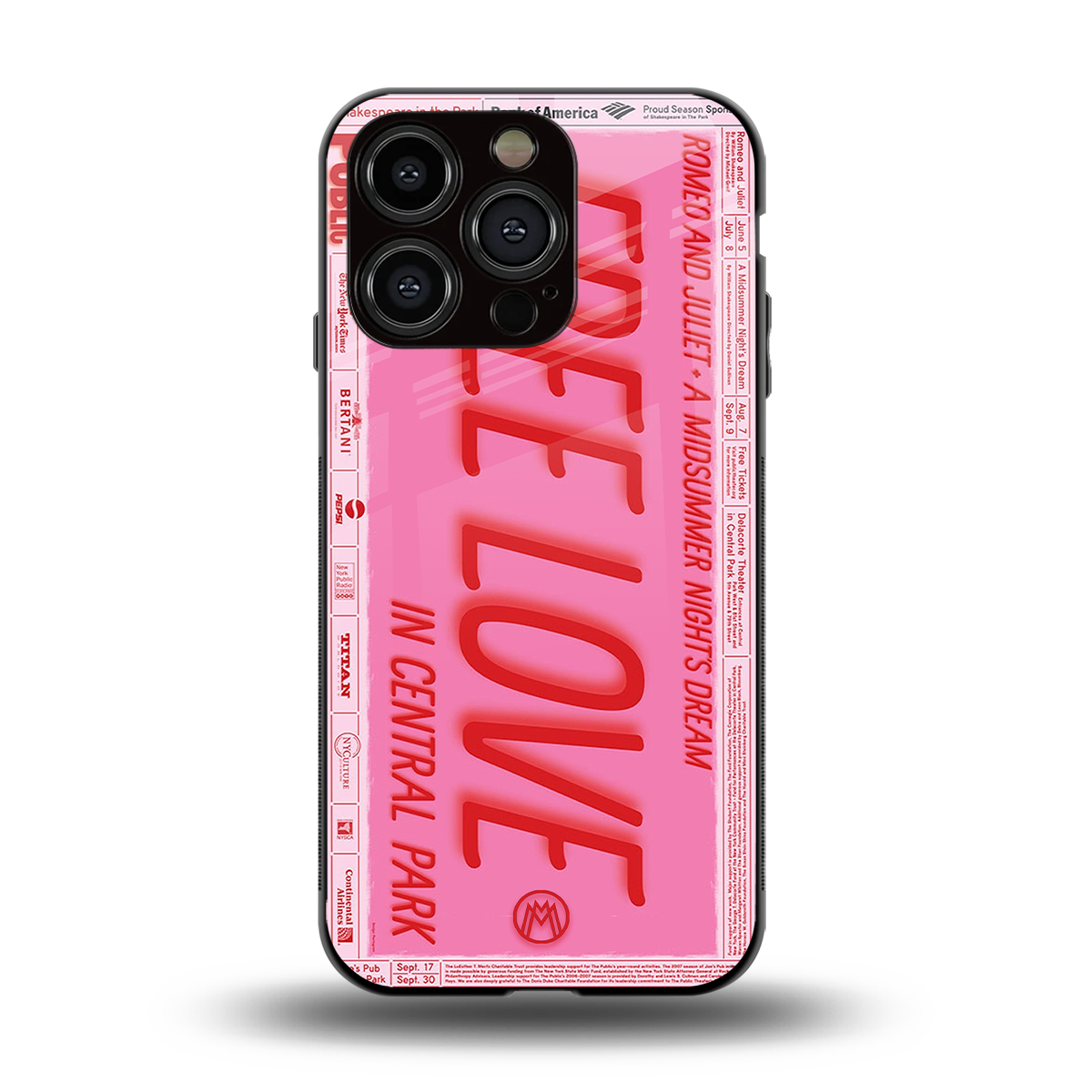 free love back phone cover | glass case for iphone 15 pro