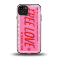 free love back phone cover | glass case for iphone 15