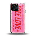 free love back phone cover | glass case for iphone 16 pro max