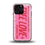 free love back phone cover | glass case for iphone 16 pro
