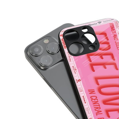 free love back phone cover | glass case for iphone 16 pro