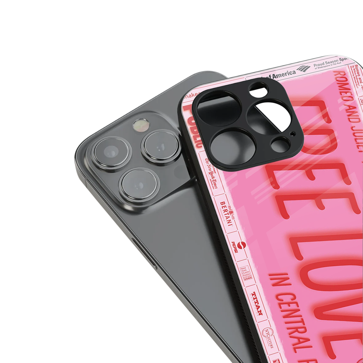 free love back phone cover | glass case for iphone 14 plus