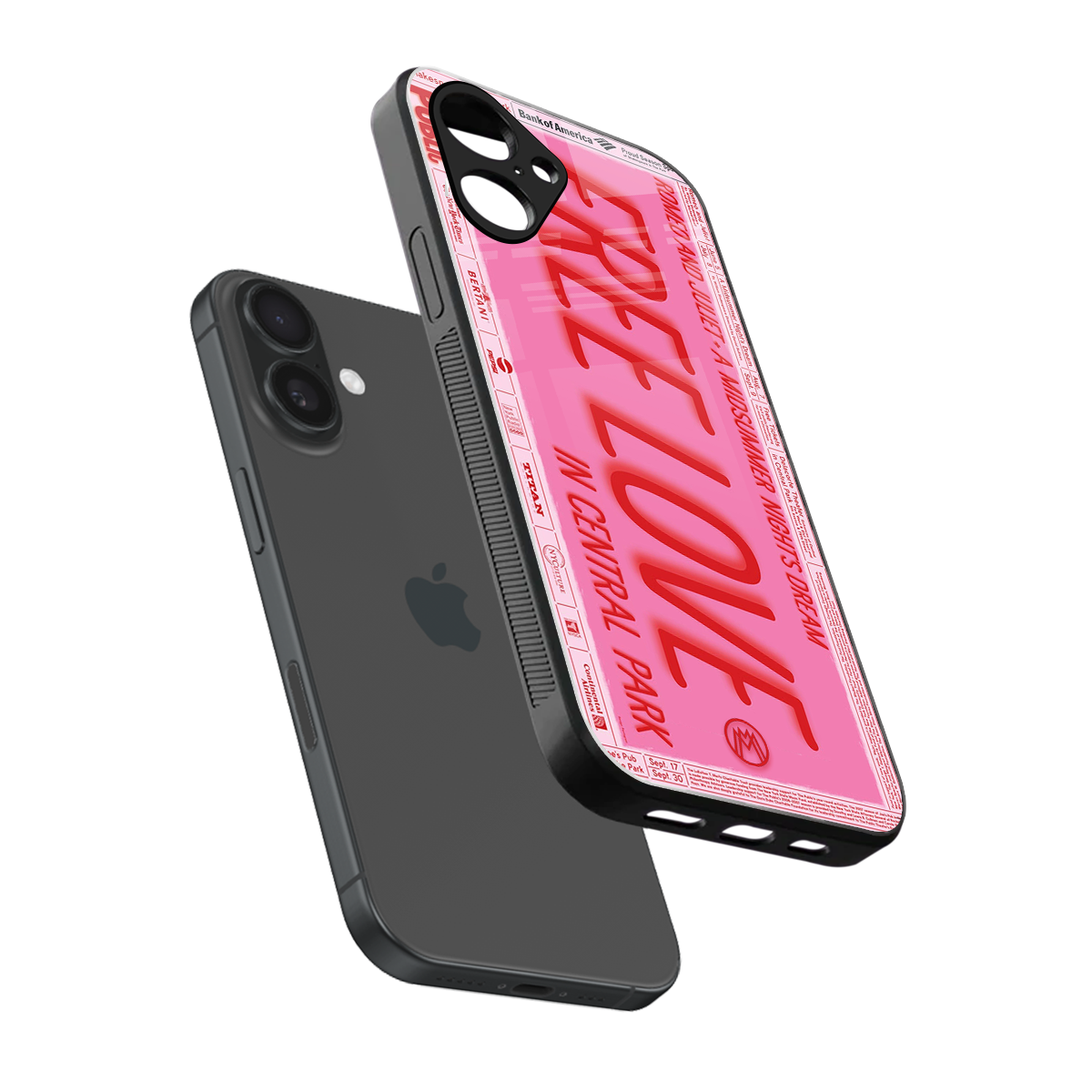 free love back phone cover | glass case for iphone 16