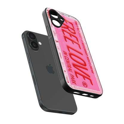 free love back phone cover | glass case for iphone 16