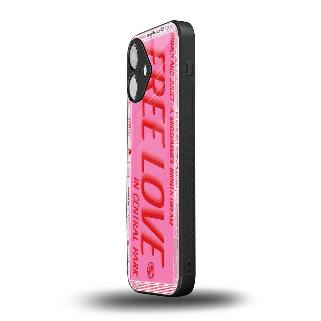 free love back phone cover | glass case for iphone 16