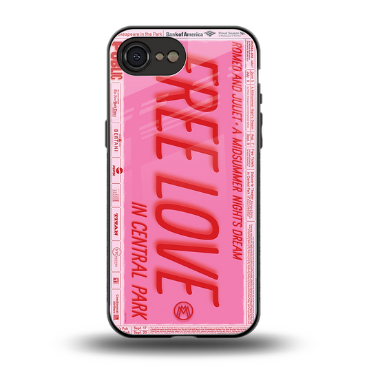 free love back phone cover | glass case for iphone 16e