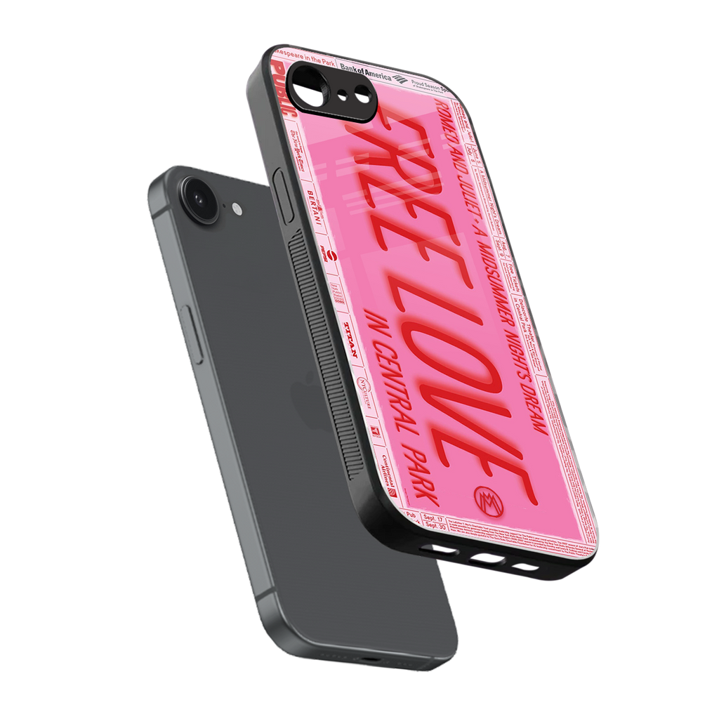 free love back phone cover | glass case for iphone 16e