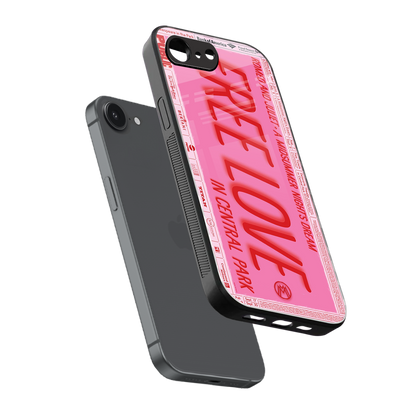 free love back phone cover | glass case for iphone 16e
