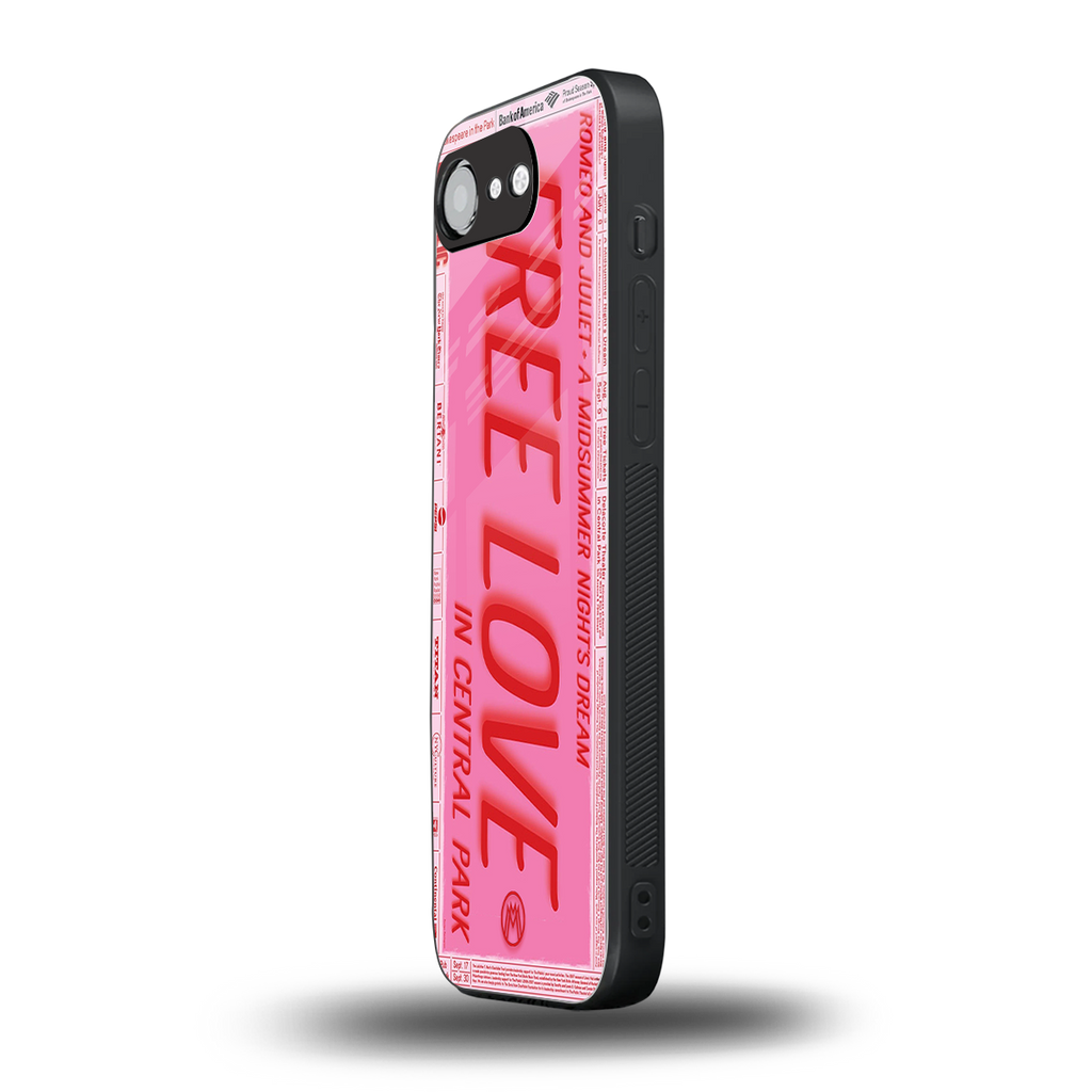 free love back phone cover | glass case for iphone 16e