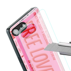 free love back phone cover | glass case for iphone 16e