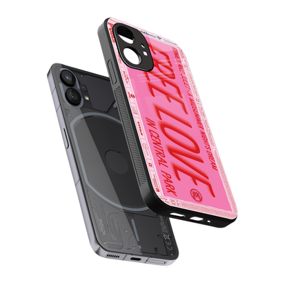 free love back phone cover | glass case for nothing phone 1