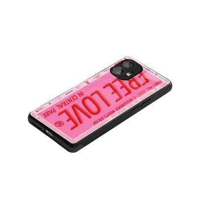 free love back phone cover | glass case for nothing phone 1